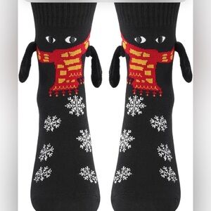 Christmas Couple Cozy Magnetic Handle Cute Socks Xmas